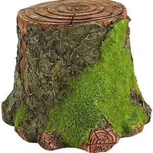 𝅺Miniature Fairy Garden Terrarium Decorative Mossy Tree Stump Display Riser, NIB